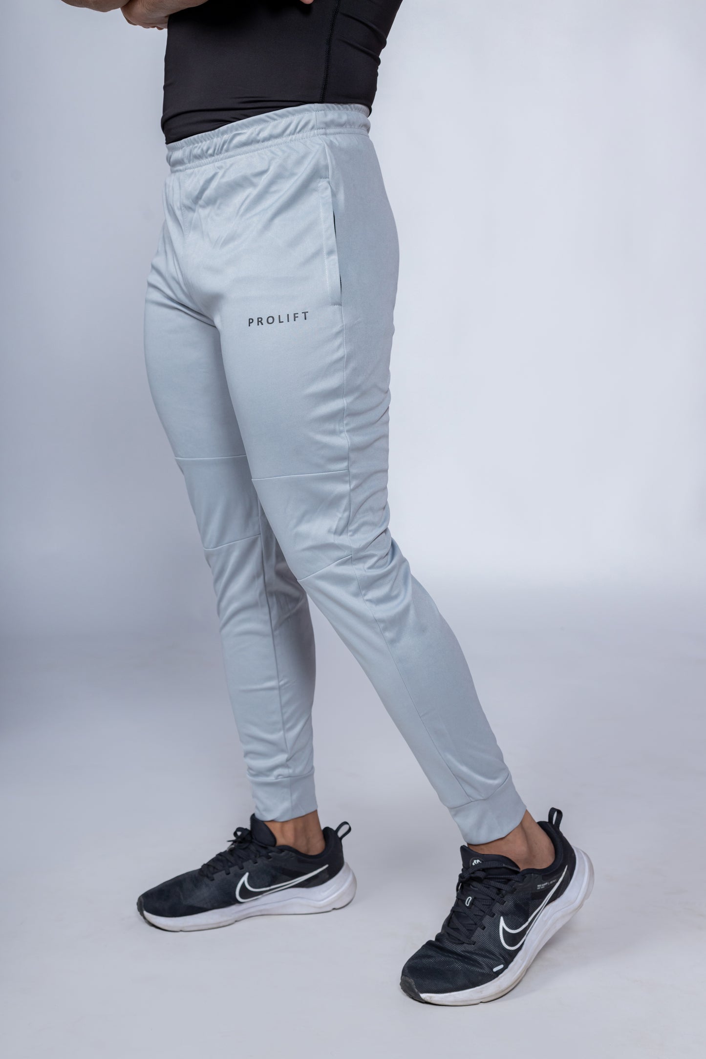 REGULAR TRACK PANTS-LIGHT GREY