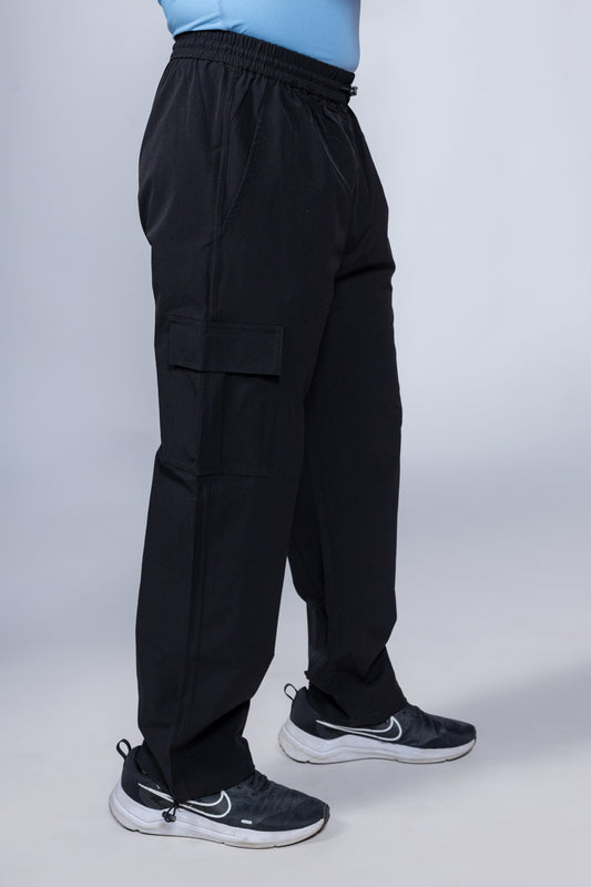 OVERSIZED CARGO PANTS - BLACK