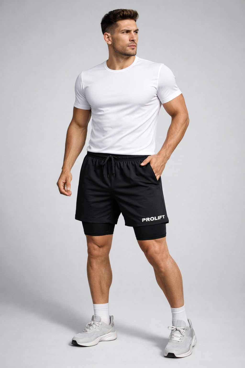 PROLIFT  BLACK COMPRESSION SHORTS