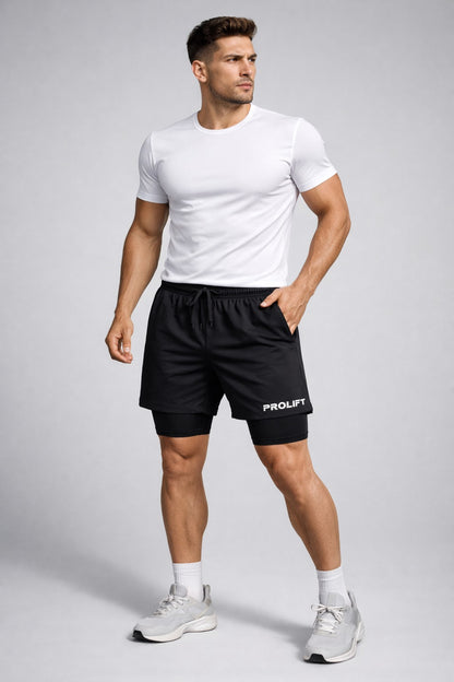 PROLIFT  BLACK COMPRESSION SHORTS