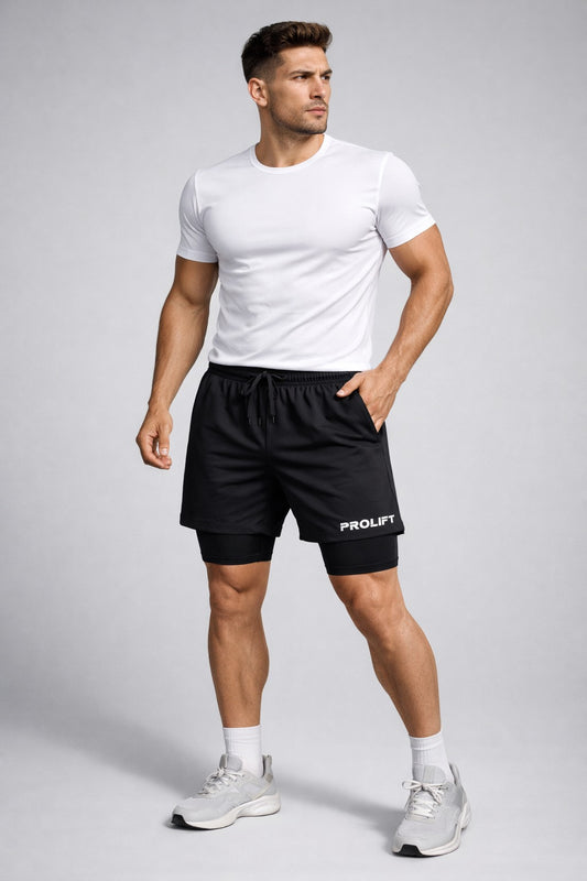 PROLIFT  BLACK COMPRESSION SHORTS