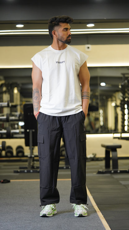 OVERSIZED CARGO PANTS - BLACK