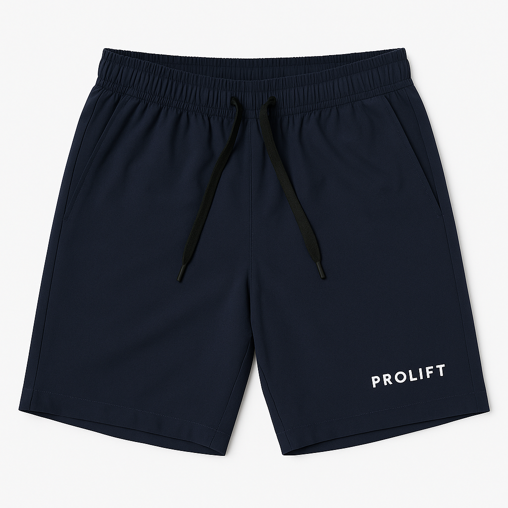 MENS NAVY BLUE SHORTS WITH ZIPPER POCKETS
