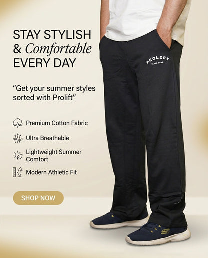 PROLFIT BLACK OVERSIZED PANTS