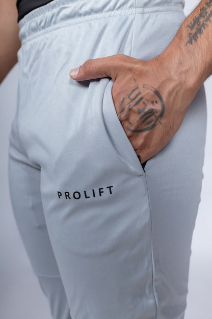 REGULAR TRACK PANTS-LIGHT GREY
