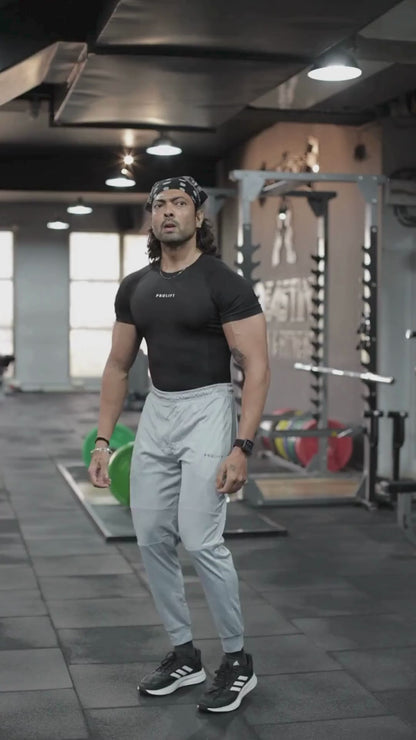 REGULAR TRACK PANTS-LIGHT GREY