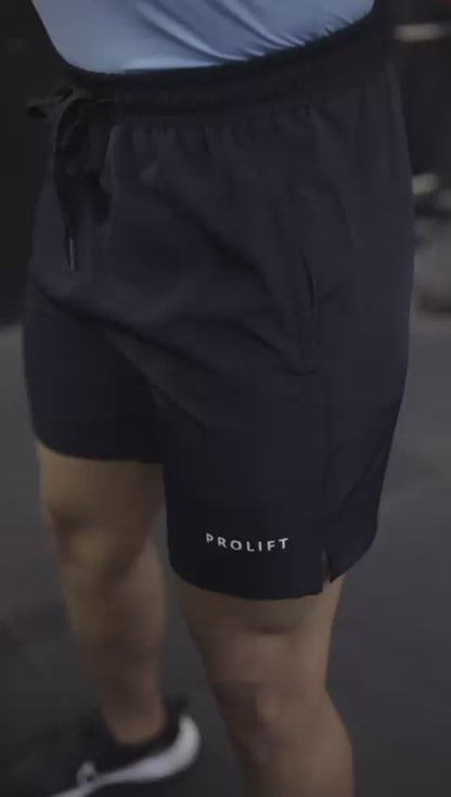 MENS NAVY BLUE SHORTS WITH ZIPPER POCKETS